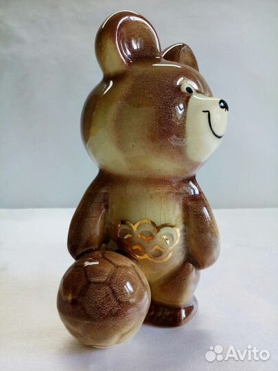 Фарфоровая статуэтка Олимпийский мишка Буди.Редкий