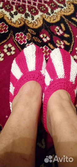 Вязаные тапочки