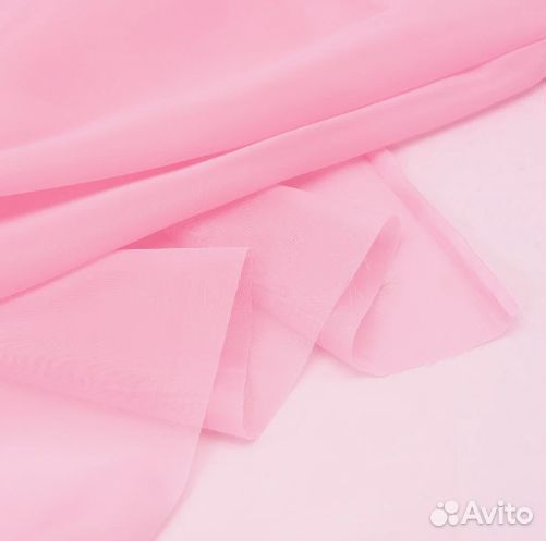 Вуаль однотонная розовая