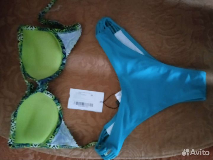 Купальник большой пуш ап, плавки 2 шт
