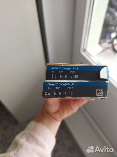Линзы iwear oxygen -4,5 и -5
