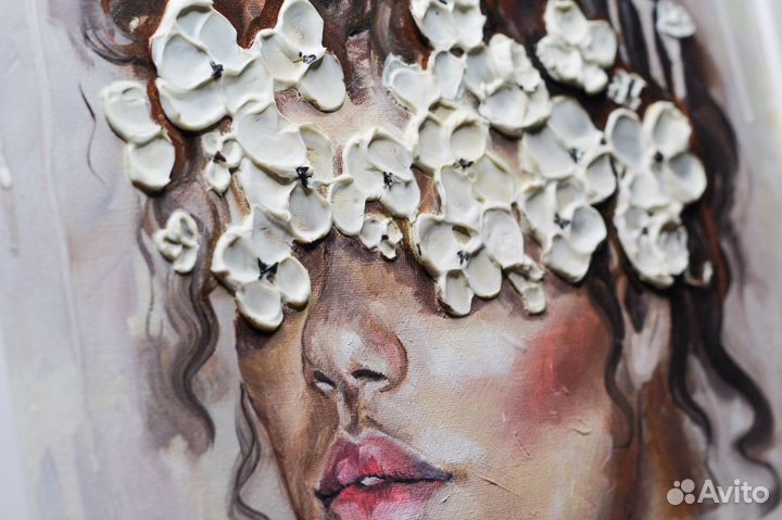 Интерьерная картина портрет ручная работа