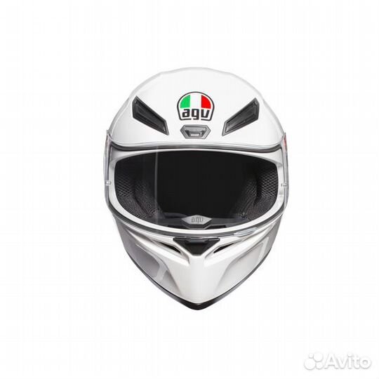 Мотошлем интегральный K1 AGV E2205 solid/ белый,MS