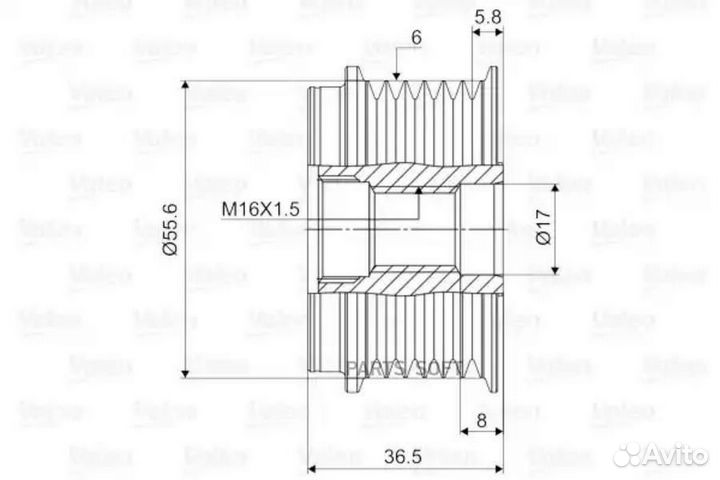 Valeo 588068 Шкив генератора (с крышкой) mercedes
