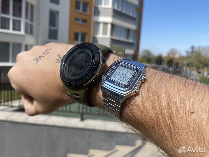 Часы мужские Casio Illuminator A-178 Silver