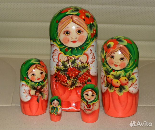 Матрёшка «Алина с рябиной», 5 кукольная, 11см люкс