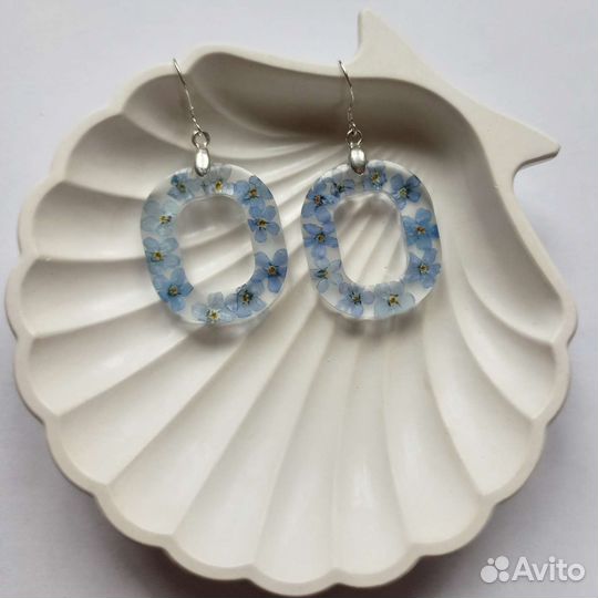 Серьги с сухоцветами