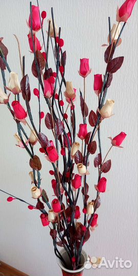 Ваза напольная с цветами