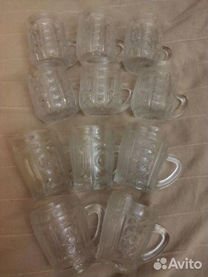 Хрустальные стаканчики, хрустальный рог