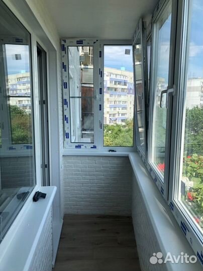 Остекление балкона под ключ. Ремонт балкона