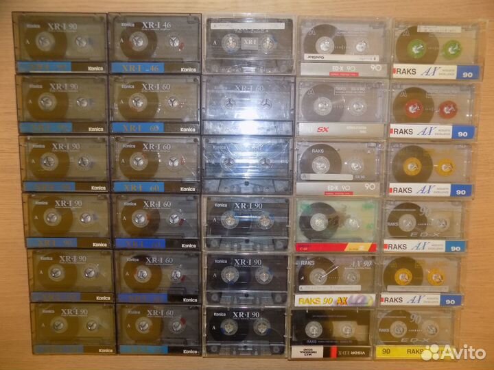 Аудиокассеты из 90х по 30 штук под запись