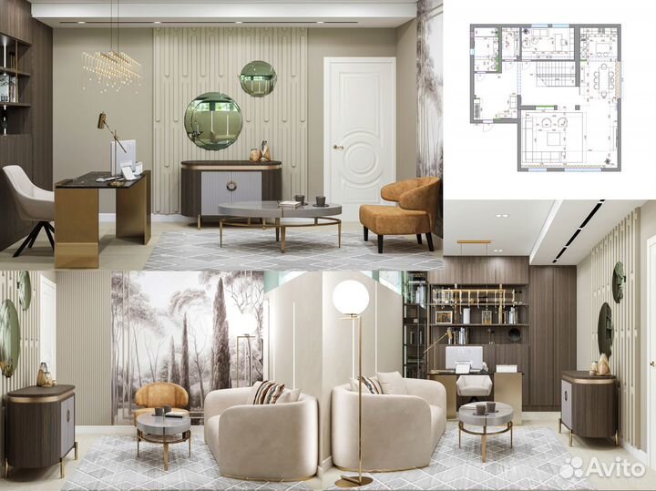 Дизайн интерьера дома, квартиры. планировка