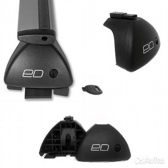 Багажник рейлинги ед на гладкую крышу крыло серое