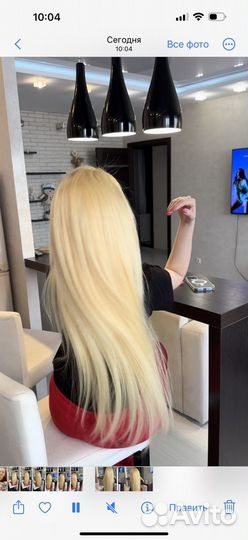 Система/парик блонд 75 см натуральный волос новая