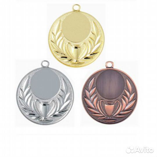 Медаль ме012-3 диаметр 50мм (вставка + лента)