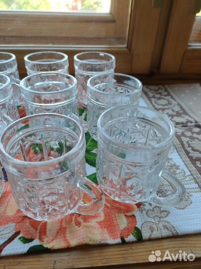 Стаканы хрусталь с ручкой новые