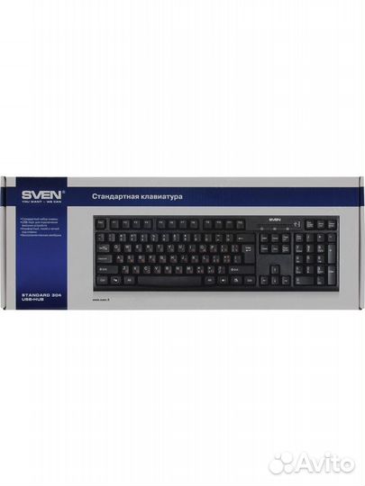 Клавиатура проводная Sven Standard 304 USB+HUB