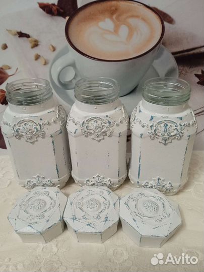 Декорированные баночки.Ручная работа