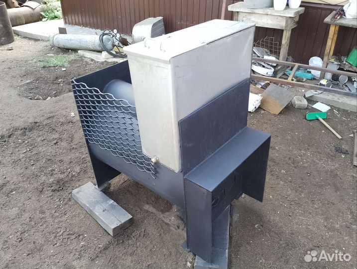 Печь для бани с баком,под дрова и газ