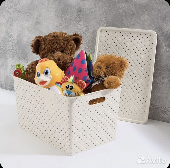 Набор бежевых коробок/корзин/органайзеов Elcasa