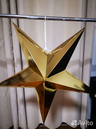 Праздничные новогодние украшения звёзды