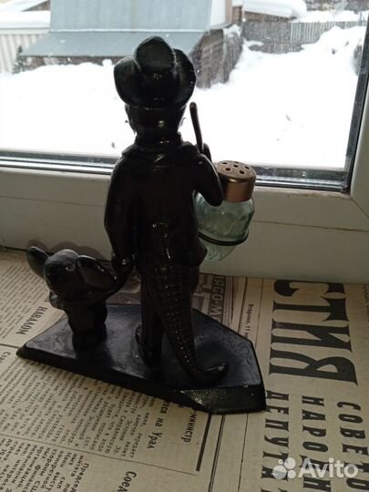 Статуэтка Крокодил Гена СССР литьё