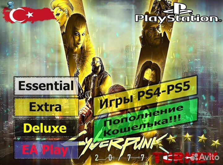 Подписка PS Plus Турция/Украина Cyberpunk 2077