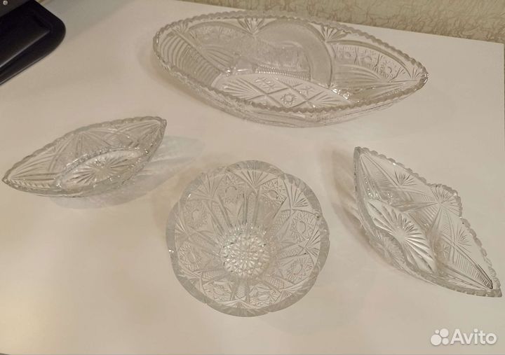 Хрустальные вазы, салатницы, конфетницы