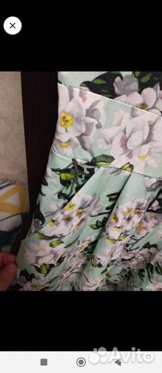 Платье длинное в цветок