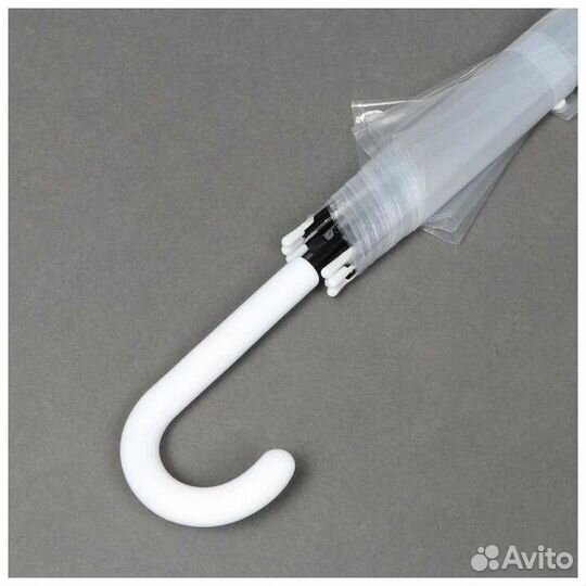 Зонт трость прозрачный