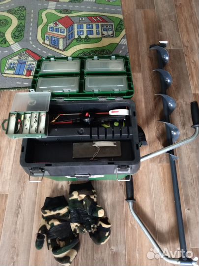 Бур для зимней рыбалки ящик для рыбалки