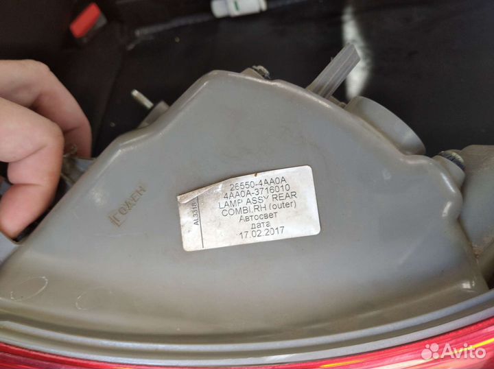 Задняя фара nissan almera g15