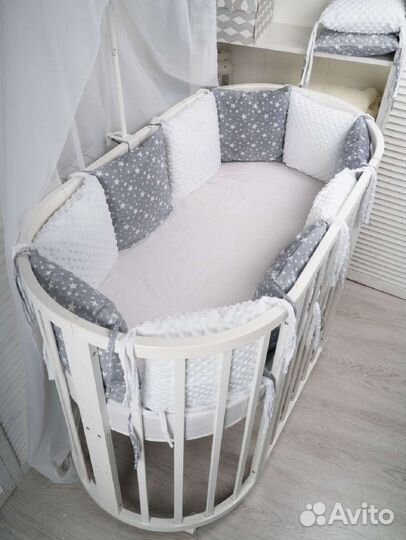 Бортики подушки в детскую кроватку