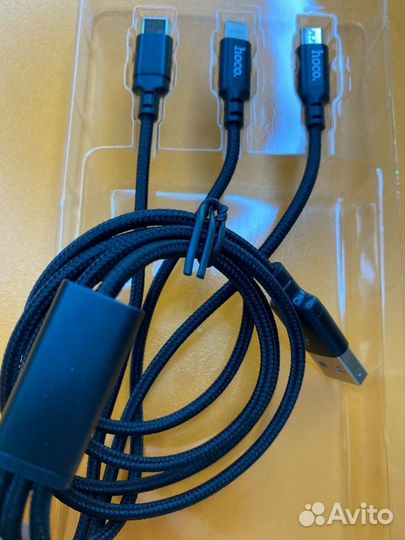 Кабель 3в1 для Lightning Micro USB