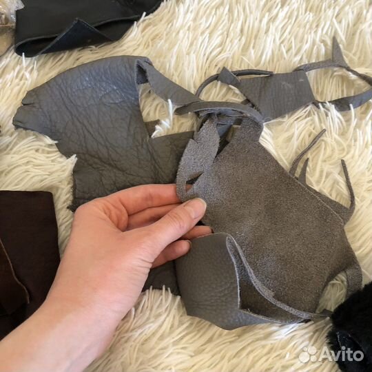 Обрезки натуральной кожи