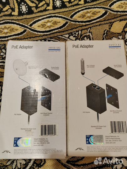 Ubiquiti адаптер (adapter PoE) 24v 1A и 24v 0,5 A