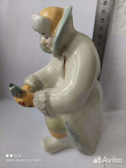 Фарфоровые статуэтки СССР зимняя рыбалка Полонное