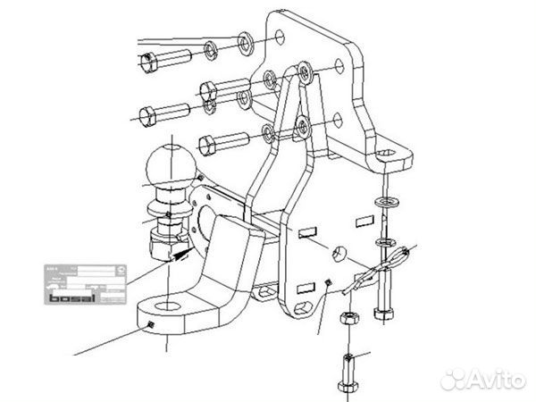 Фаркоп установка тсу Lexus GX 460, 2009-2013 Bosal