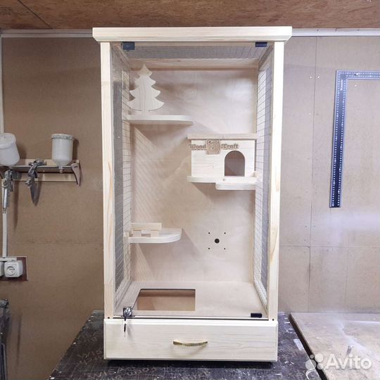 Клетка витрина для шиншиллы, дегу, хорьков, белок