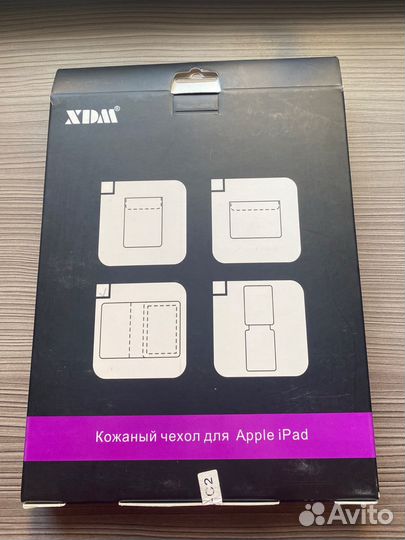 Кожаный черный чехол на Apple iPad