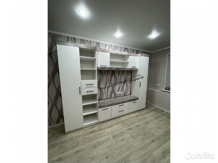 Гостиная модульная (2,7м) белый+рокпорт (сонома)