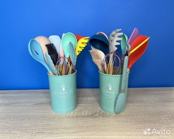Набор кухонный 12 предметов цветной