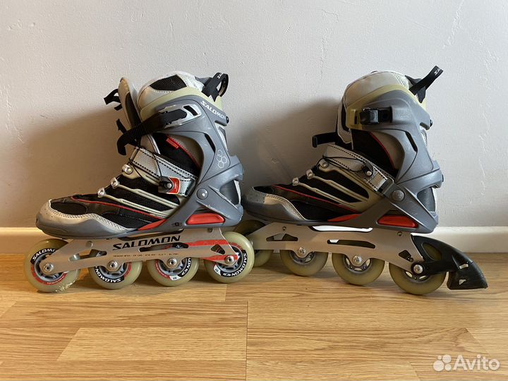 Роликовые коньки Salomon + сумка и защита