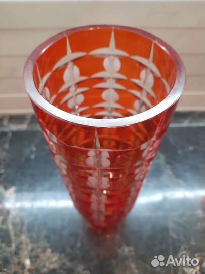 Предметы сервировки, красное стекло, СССР