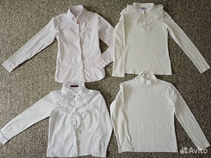 Блузка, рубашка, водолазка для девочки 128-134