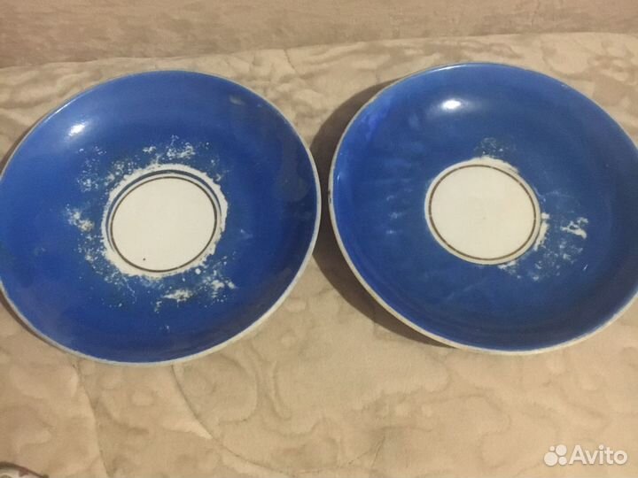 Фарфоровая чашка или чайная пара фабрики Кузяево,С