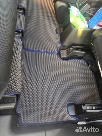 Коврики EVA 3Д на Honda Стрим серый+черный