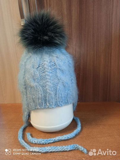 Пуховые шапки на детей