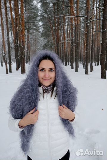 Пуховая косынка,шаль из натурального козьего пуха