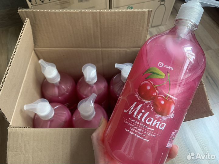 Жидкое мыло для рук grass milana черешня опт